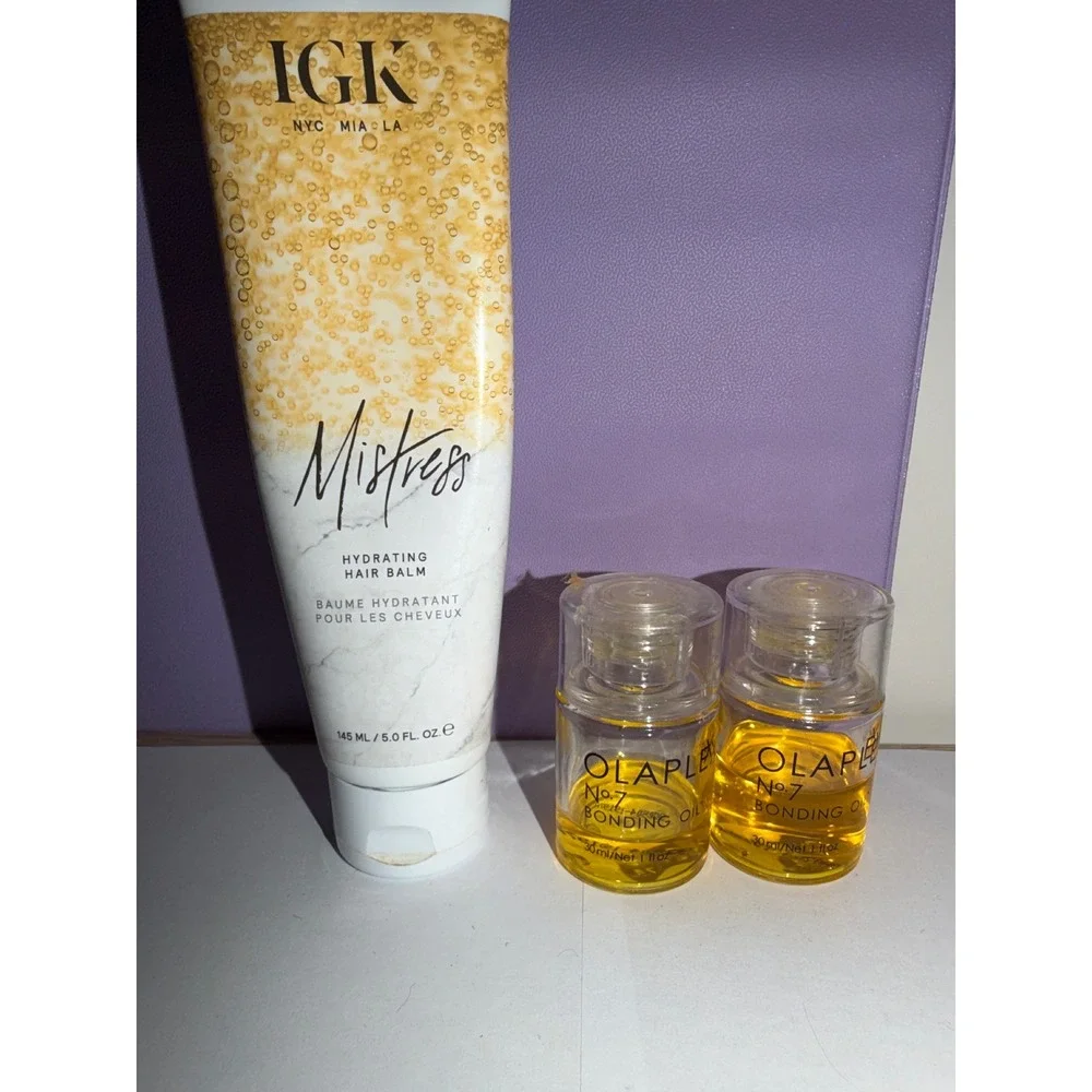 Olaplex No 7‎ Bonding Oil and IGK Hydrating Hair Balm HAIR CARE moisture